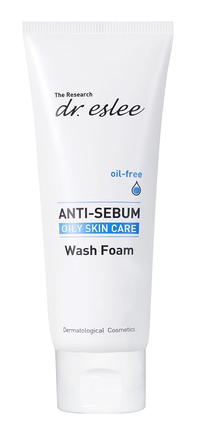 Anti-Sebum Foaming Facial Cleanser for Oily Skin - 100ml - Non-Irritating Dermatological Face Wash Cleansing Foam - Controls Excess Sebum, Soothes Irritation, Sulfate-Free, Korean Skin Care