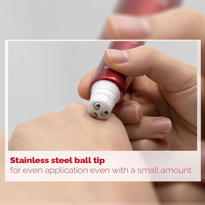 Roll On Eye Cream with Vitamin A and Stainless Steel ball Tip- Under Eye Roller Cream for Elasticity Wrinkles Puffiness Fine Lines-Korean eye cream 30ml/1.01fl.oz. (Retinol)