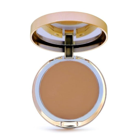 Emani Flawless Matte Powder Foundation – Mineral Compact Makeup for Sensitive Skin, Buildable Coverage, Shine Control, Long-Lasting Finish Up for Sensitive Skin and Oil Control, Soft Tan