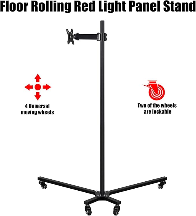 Red Light Therapy Device for Face and Body,660nm 850nm Red Near Infrared Light Therapy Panel Full Body, Dual Chip LEDs,Clinical Grade,Red Light Panel for Skin,Pain (Black, Stand 600W-TO-4000W)
