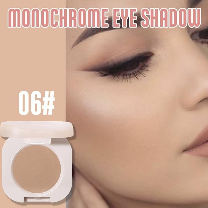 Matte Eyeshadow Monochrome, Rice Brown Eye Shadow Makeup, Neutral Matte Pressed Powder, Single Vegan Eyeshadow, Highly Pigmented Natural Eyeshadow Palette,Single Long Lasting Deep Nature Eye Make 06#