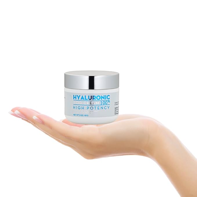 Dermedicine 100% Hyaluronic Acid Cream Face w/Jojoba Oil & Apricot Oil Professional Grade Intense Hydration Keeps Skin Looking Plump & Feeling Moisturized Skin Color & Tone