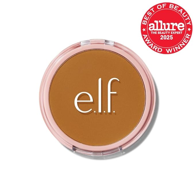 e.l.f. Halo Glow Powder Filter, Ultra-fine Finishing Powder, Smooths The Look of Pores & Fine Lines, Creates A Soft-Focus Glow, Vegan & Cruelty-Free, Deep Warm
