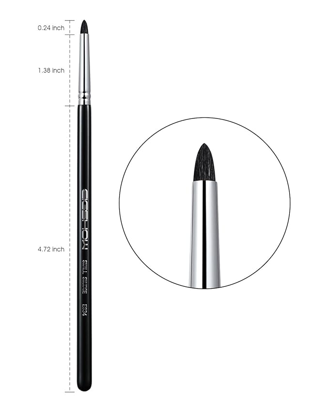 EIGSHOW Small Smudge Brush for Precise Eye Brightening and Under Eye Highlighting (E834)