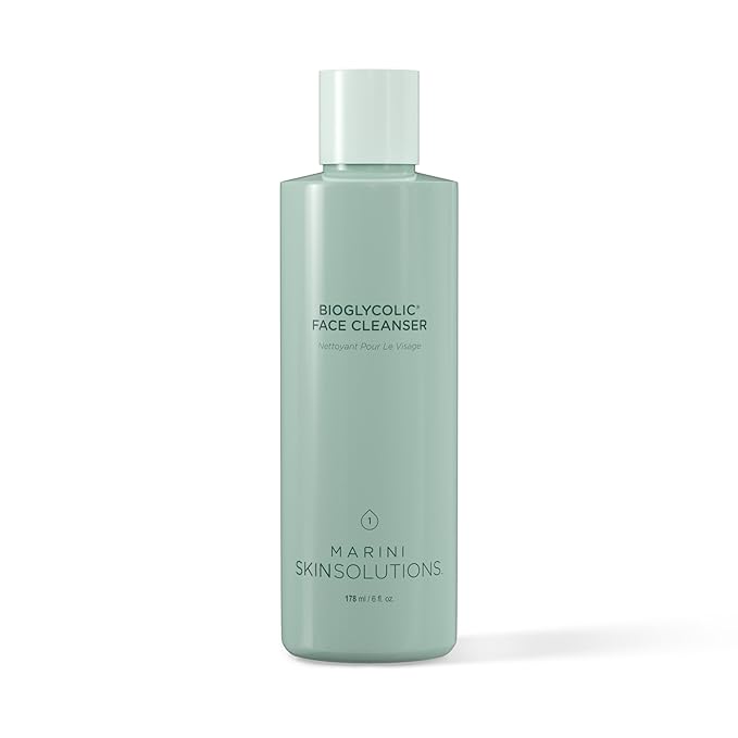 Marini SkinSolutions Bioglycolic Face Cleanser - Gentle Resurfacing Facial Wash with Glycolic Acid - Non Foaming, Non Irritating - Cruelty Free - Made in the USA - 6 fl oz