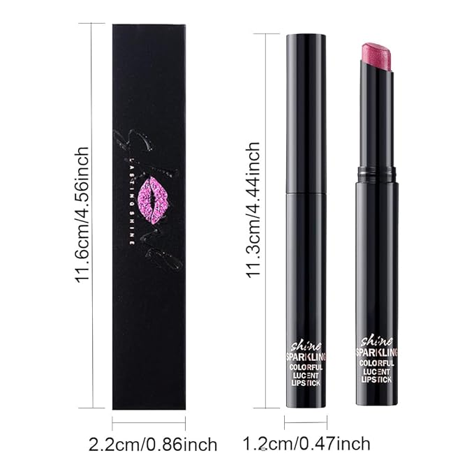 Plum Metallic Lipstick for Women,Lightweight Comfortable Non-Drying Shimmer Frosted Lipstick,Glitter Lip Gloss Stain Long Lasting Waterproof Smudge Proof 24 Hour Full Coverage Lip Makeup,Vegan