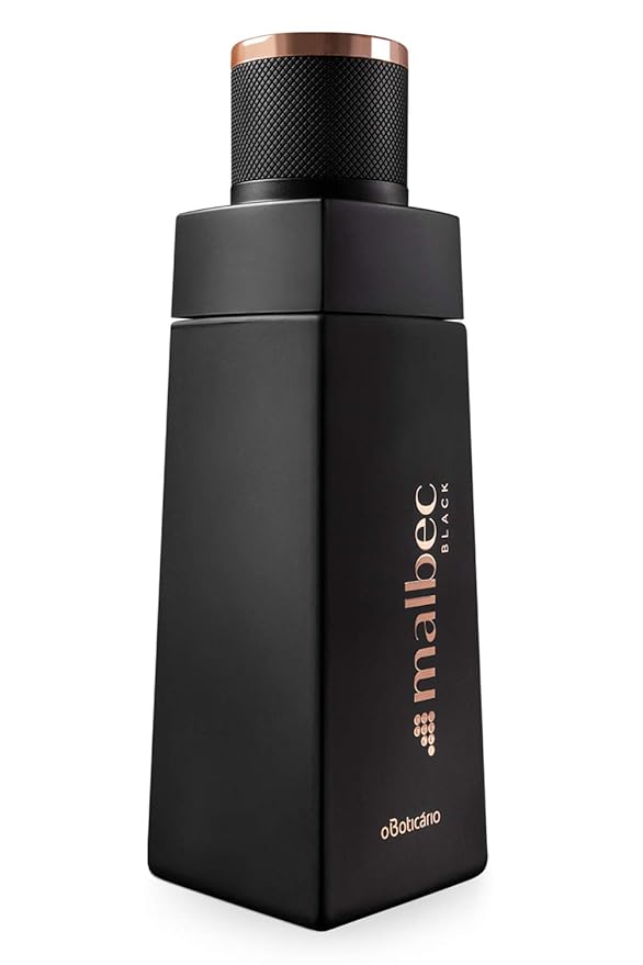 Malbec Black Eau de Toilette By O Boticario, Wine-Inspired Cologne For Men, Long-Lasting Men's Fragrances, Vanilla, Whiskey Woody & Amber Scent, 3.4 Ounce