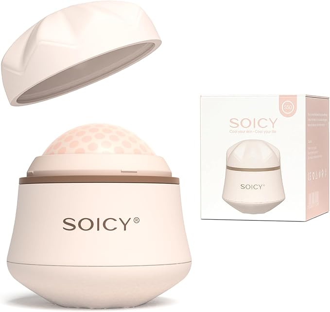 OPENDGO Facial Ice Roller 360° Rotating Massager Roller Ball Cooling Face Ice Roller for Reduce Puffiness and Relief Migraine, Pain,Ice Face Eye Massage Roller, Skin Care Tools