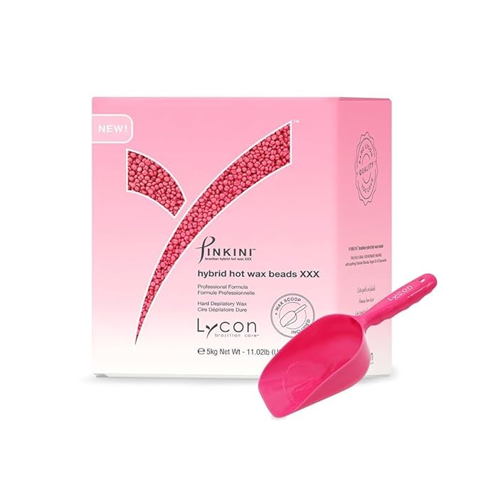 Lycon PINKINI Brazilian Hard Wax Beads for Hair Removal, Effortless Bikini Waxing with Professional-Grade Soothing Formula, Suitable for Sensitive Skin, 5kg