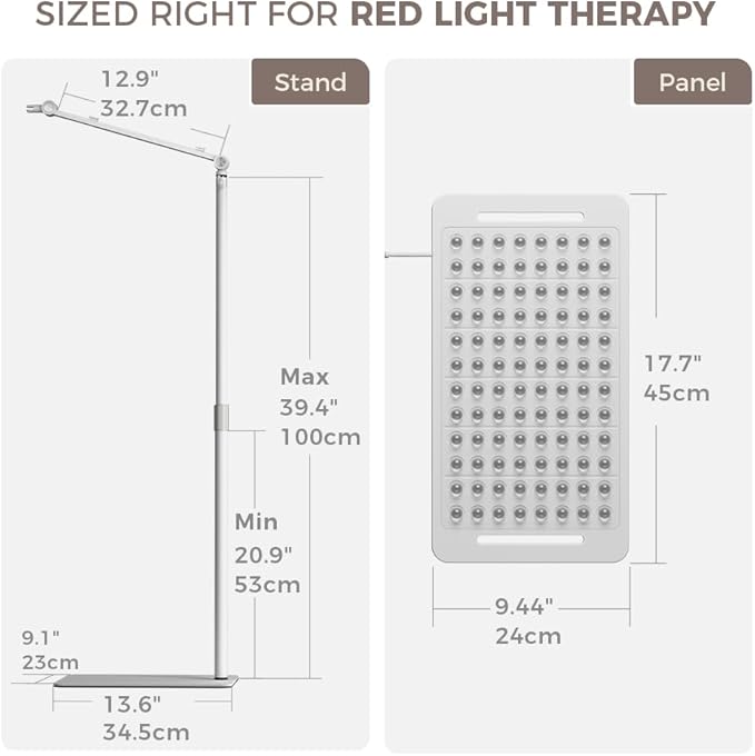 Red Light Therapy for Face and Body, 96 LEDs Curved Silicone Infrared Light Therapy with Stand and Belt, FSA HSA 660nm 850nm Dual Wave Lamp for Muscle Recovery, Skin Care & Sleep Improvement.