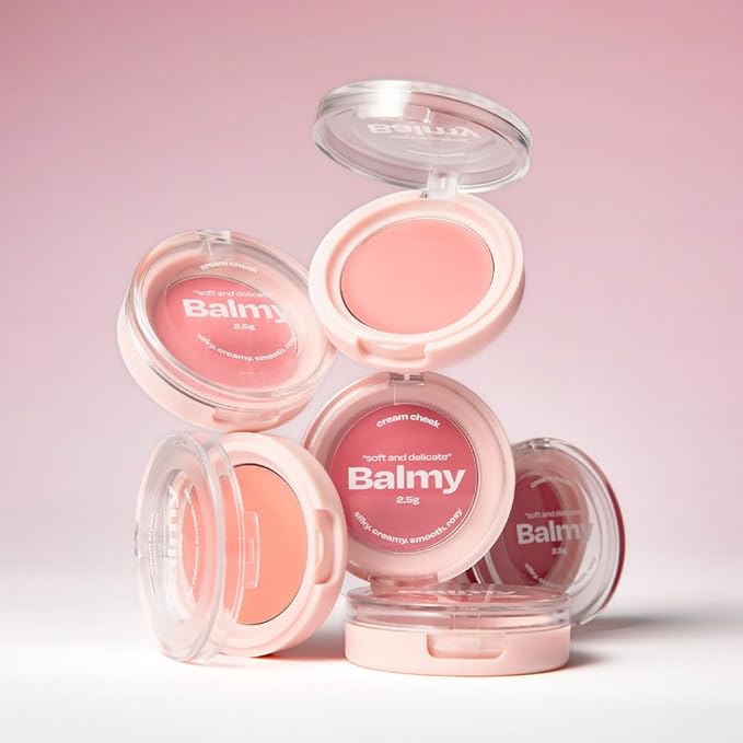 Balmy Cream Cheek | Lightweight, Natural Finish Cream Blush with Blurring Effect | 2.5g (No.3 Milky Peach)