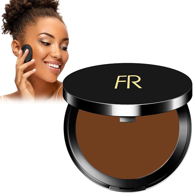 Cream To Powder Foundation by Flori Roberts, Full Coverage for Women of Color or Deeper Skin Tones, Long Lasting Makeup, Matte Finish, Covers Uneven Complexion and Hides Imperfections, 0.30 oz