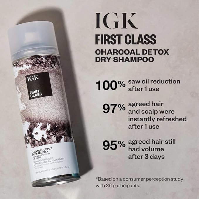 IGK First Class Dry Shampoo + Antisocial Dry Hair Mask Set | Volume, Freshness + Nourishment for All Hair Types | Oil Absorbing, Frizz Control + Hydrating | 2.0 oz + 1.7 oz