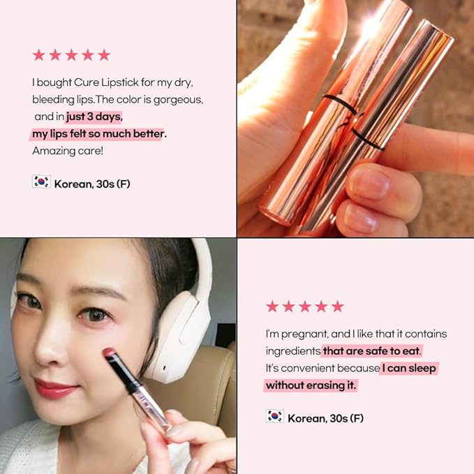 Orange Coral Lipstick For Women Exfoliation hydration NS BEAUTY Lux Triple Cure Lipstick Muse (0.12oz)