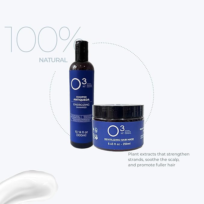 Energizing Shampoo + Revitalizing Mask Kit - High-Performance Natural Treatment - Energizing for Scalp and Fragile Thinning Hair - 10.14 Fl Oz Mask 7.05Fl Oz