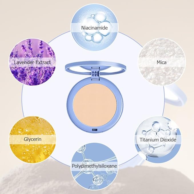 Matte Perfection Pressed Powder, Oil Control Face Pressed Powder, Waterproof Long Lasting Finishing Compacto to Achieve a Flawless Matte Complexion (Pure Beige, 0.35 FL OZ)