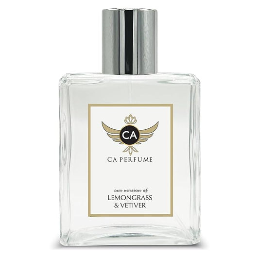 CA Perfume Impression of Lemongrass & Vetiver for Women and Men Eau De Parfum Woody Aromatic Scent Long Lasting Unisex Fragrance Signature Scent for Day and Night Wear 3.4 Fl Oz 100ml