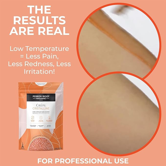 Cirepil - Cristalline - 800g / 28.22 oz Wax Beads Bag - Micro-Crystalline Formula for Sensitive Skin - Rosin-free - Unscented & Gel Texture