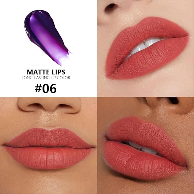 evpct Orange Red Peel Off Lip Stain Tints, Liquid Lipstick Lip Stain Long Lasting Waterproof for Women, Non-stick Cup Lipstick Peel Off Highly Pigmented Not Faded Smudge-proof Easy to Apply, 06
