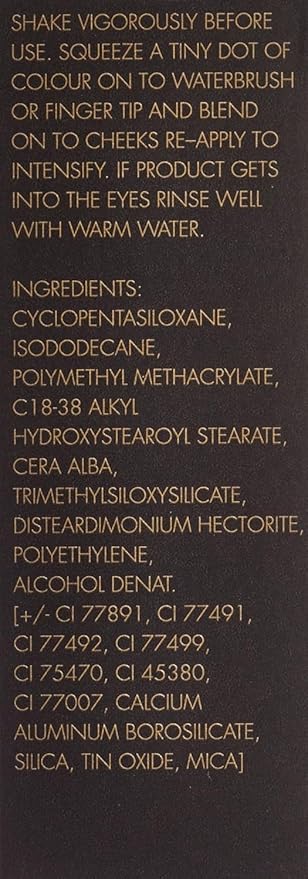 Daniel Sandler Watercolor Liquid Blush — Buildable, Blendable & Long-Lasting Liquid Blush for Cheeks, Lips, & Eyes — Lightweight & Water Resistant — For All Skin Types — Glamour