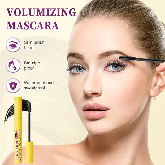 Bubble Mascara, 2026 Upgrade Volumizing Mascara, Waterproof Brown Mascaras for Sensitive Eyes, Clump-Free Lash Enhancer for Daily Use, Long Lash Mascaras for Women (1pcs-black)