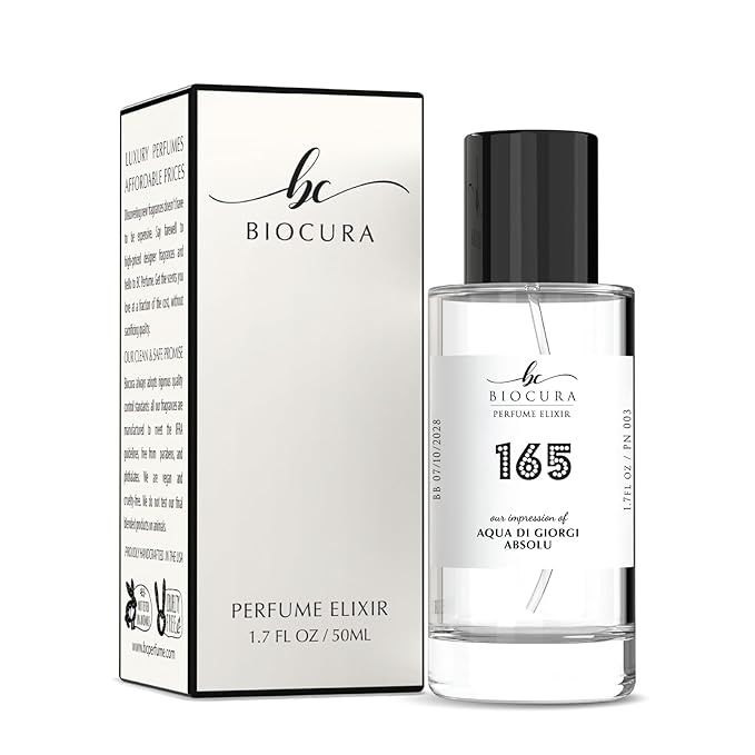 BC Perfume 165 Inspired by Aqua Di Giorgi Absolu For Men Replica Fragrance Dupes Eau de Parfum Spray Bottle 1.7 Fl Oz/50ml