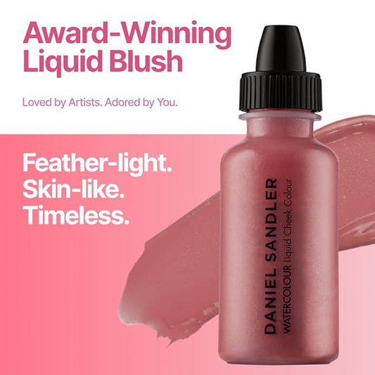 Daniel Sandler Watercolor Liquid Blush — Buildable, Blendable & Long-Lasting Liquid Blush for Cheeks, Lips, & Eyes — Lightweight & Water Resistant — For All Skin Types — Spicey