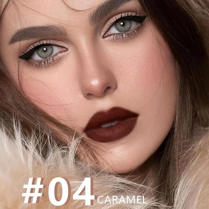 AMY'S DIARY Mocha Matte Crayon Lipstick Lip Makeup, Precision Tip Matte Lip Crayon, Longwear Up To 24Hrs, Lead The Way,Smudge Waterproof for Women Smudge Waterproof for Women (4#, 1 pc)