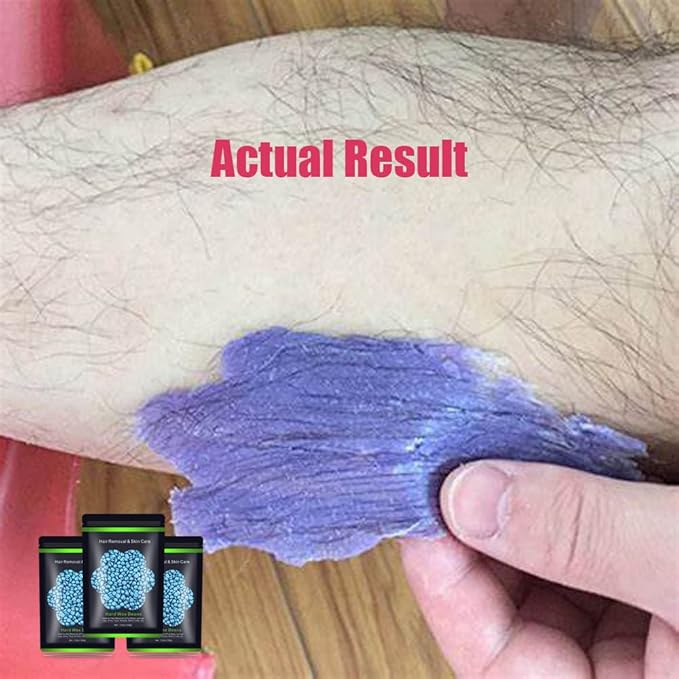 Wax Beads for Hair Removal 10.5oz (300g), Auperwel Hard Wax Beads Beans for Sensitive Skin Brazilian Waxing, Face, Bikini, Eyebrow, Legs, Painless for Women Men, 3 packs Kit with 10 Sticks