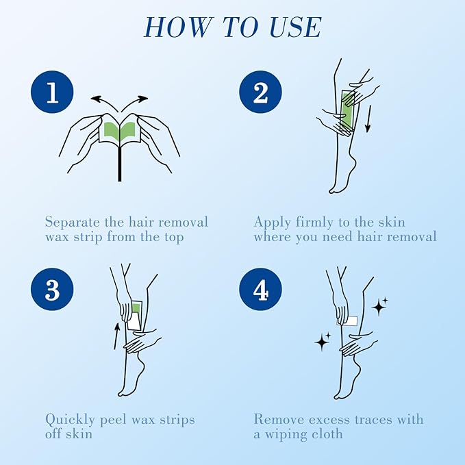 180PCS Wax Strips for Hair Removal - Facial Hair Removal for Women - Waxing Kit for Women, Face, Body, Arms, Legs, Chest, Back, Bikini & Brazilian 180ct Waxing Strips & 12Calming Oil Wipes