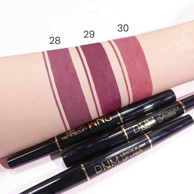 evpct 1Pcs More Blush Lip Liner and Lipstick Set Kit for Women, Matte Lips Kit with Lip Liner Lip Stains Long Lasting Waterproof 24 Hour Lipstick and Lip Liners Combo Lipliners Pencil 30#
