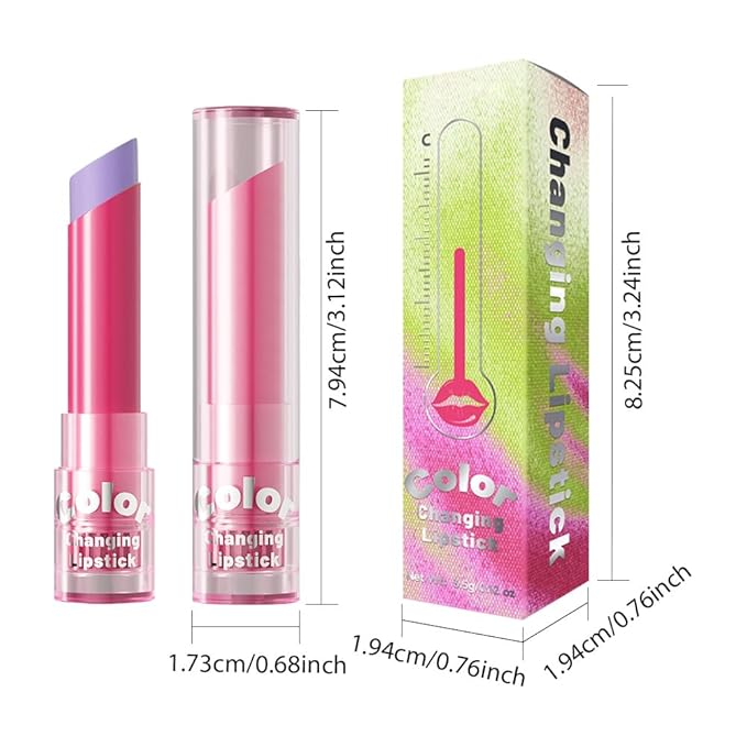 BINGBRUSH Color Changing Lipstick Set, PH Mood Peach Lip Balm and Gloss, Long Lasting Tinted Lip Stain (05# Lavender Bloom, 1 Count (Pack of 1))