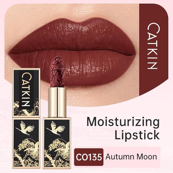 Catkin Lipstick Gift Set for Women, Full Coverage Moisture Sheer Finish, Long Lasting Weightless with Hydrating Smooth Creamy Texture 0.13 oz x 3pcs