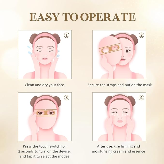 LED Face Mask Light Therapy, FSA Red Light Therapy for Face Wrinkle, Blue Light Therapy Mask for Face Acne, Rechargeable