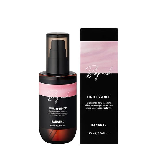 Perfumed Hair Oil & Serum 2-in-1 – Korean Essence Oil for Frizzy, Dry, Damaged Hair & Glass Hair Shine – Argan Oil & Amino Acids – Sulfate & Paraben-Free – Baby Musk, 100ml / 3.38 fl oz