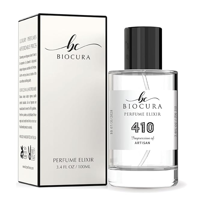 BC Perfume 410 Inspired by John V Artisan For Men Replica Fragrance Dupes Eau de Parfum Spray Bottle 3.4 Fl Oz/100ml-X1