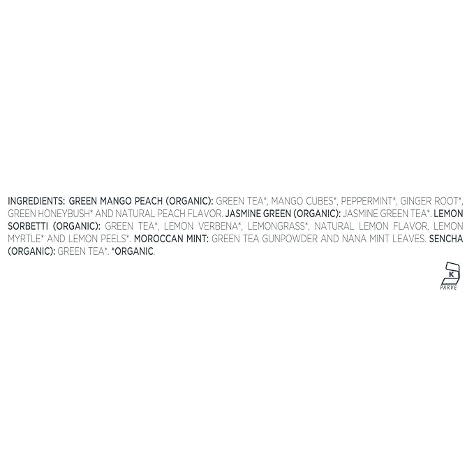 Tea Forte Green Tea Assortment Single Steeps Loose Leaf Premium Tea Gift Set Sampler, 15 Count 3 of Each Assorted Blends, Pre-Portioned Single Serve Pouches, Steeps 12 oz