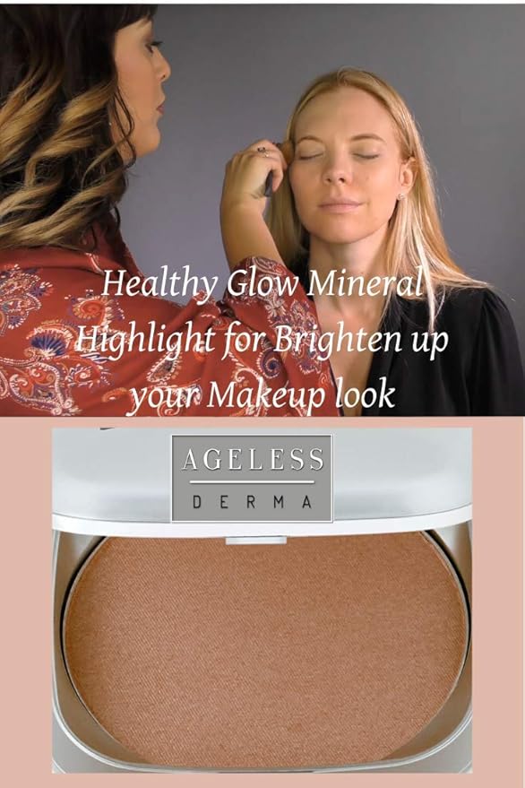 Healthy Mineral Highlighter powder Makeup. Vegan-Gluten and Paraben Free (Gold)