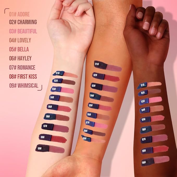 Lip Stain - Wipe-Off & Peel Off Lip Color | Waterproof, Long Lasting, Transfer-Resistant, Smudge-Proof Lip Tint | Easy Wipe Finish, High Pigment | All-Day Vibrant Kiss-Proof Lip Stain, brown