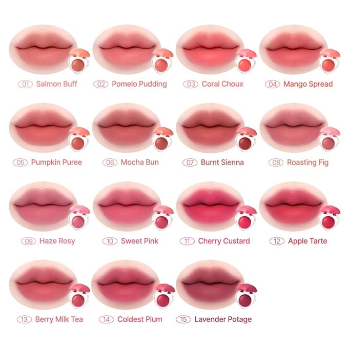 dasique Souffle Color Pot #15 Lavender Potage Official 0.22 Ounce Makeup Blush, Buildable, Build-In Mini Brush, Multi-Use For Cheek and Lip