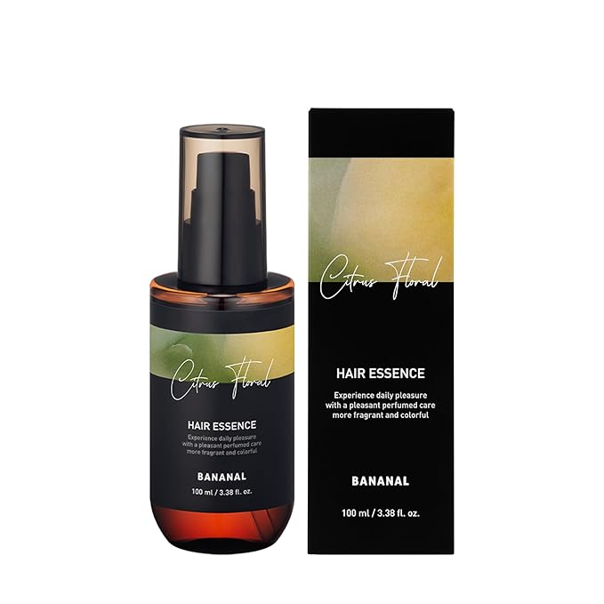 Perfumed Hair Oil & Serum 2-in-1 – Korean Essence Oil for Frizzy, Dry, Damaged Hair & Glass Hair Shine – Argan Oil & Amino Acids – Sulfate & Paraben-Free – Citrus Floral, 100ml / 3.38 fl oz