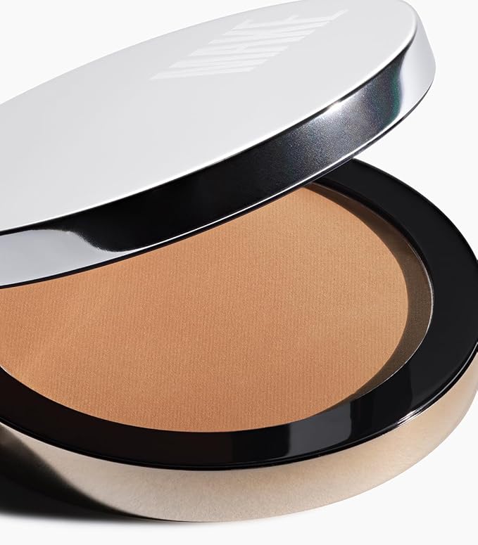MAKE Beauty Diffusion Set, Translucent Setting Powder - Pressed Face Powder Compact for Smooth Matte Complexion. Sheer Coverage Finishing Foundation for Excess Oil. Shade - Tan