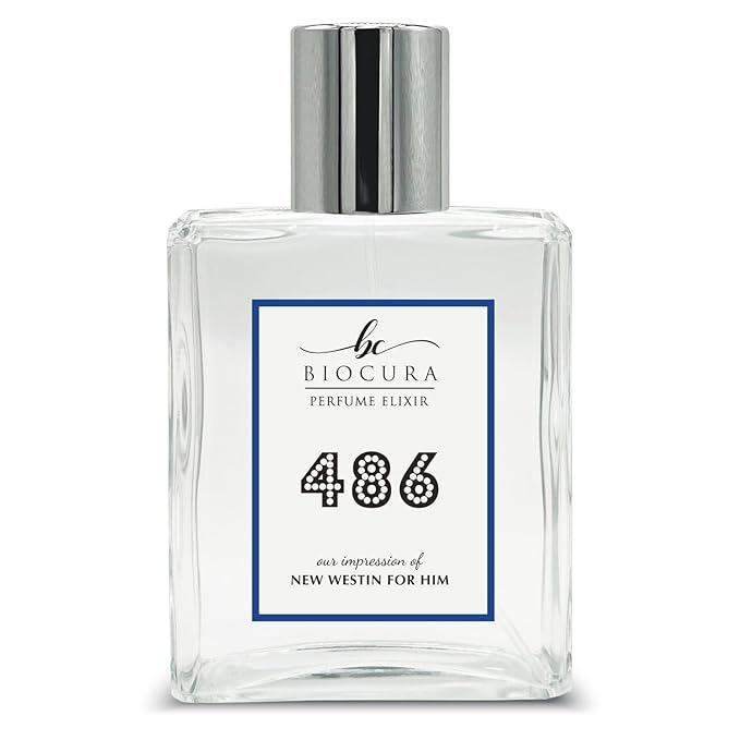 BC Perfume 486 Inspired by New Westin For Him Replica Fragrance Dupes Eau de Parfum Spray Bottle 3.4 Fl Oz/100ml-X1