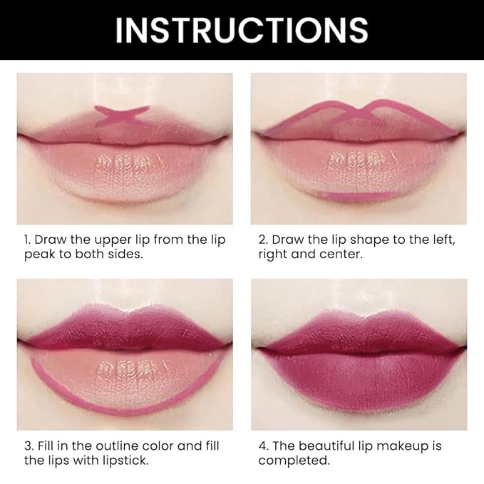 evpct 1Pcs Burgundy Red Matte Lip Liner and Lipstick for Women, Rose Magic Lipstick Lip Stain 24 Hours Original Lip Liner Makeup Stain Long Lasting Waterproof Smudge Proof labial Lip Pencil 36#