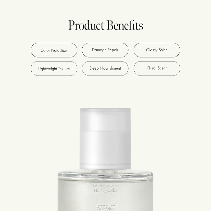 Gardenia Veil Color Shield Hair Essence – Lightweight Leave-In Treatment for Color-Treated Hair – Shine Boost, Damage Repair, Color Fixing System, Floral Scent – (50ml / 1.69 fl. Oz)