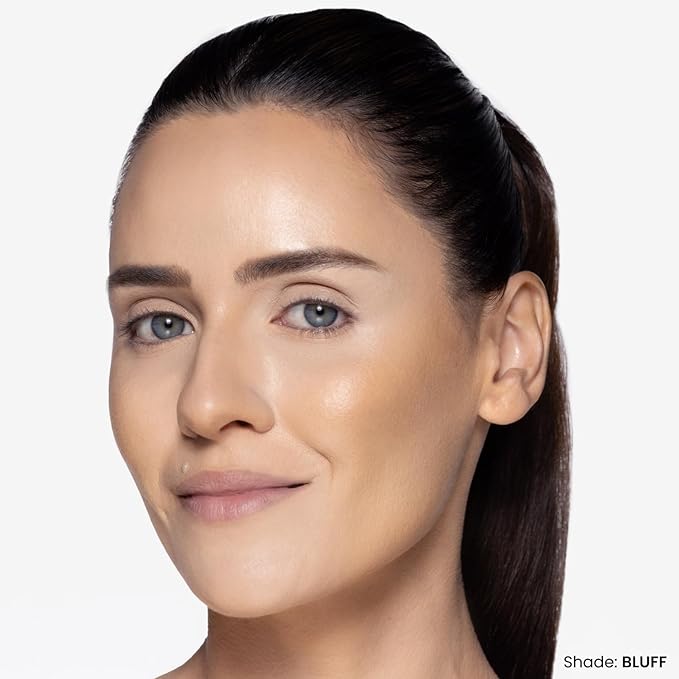 OFIR Geo Sculpt Blendable Cream Bronzer | Buildable Radiant Finish with Vitamin E | Vegan & Cruelty Free Makeup Bronzer | Sun Kissed Glow Compact For Sculpting Cheekbones |Bluff - Light Brown, 0.24 oz