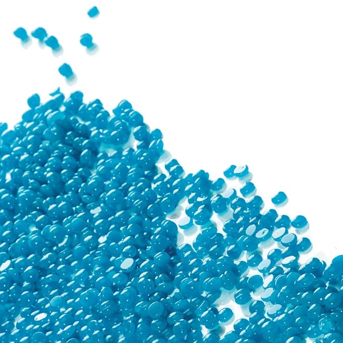 Satin Smooth Titanium Blue Hard Wax with Azulene Oil & Vitamin E, Thin Film Pebble Wax for Coarse Hair, Brazilian Bikini Waxing, Ideal for Sensitive Skin, Hair Removal Wax, 35oz