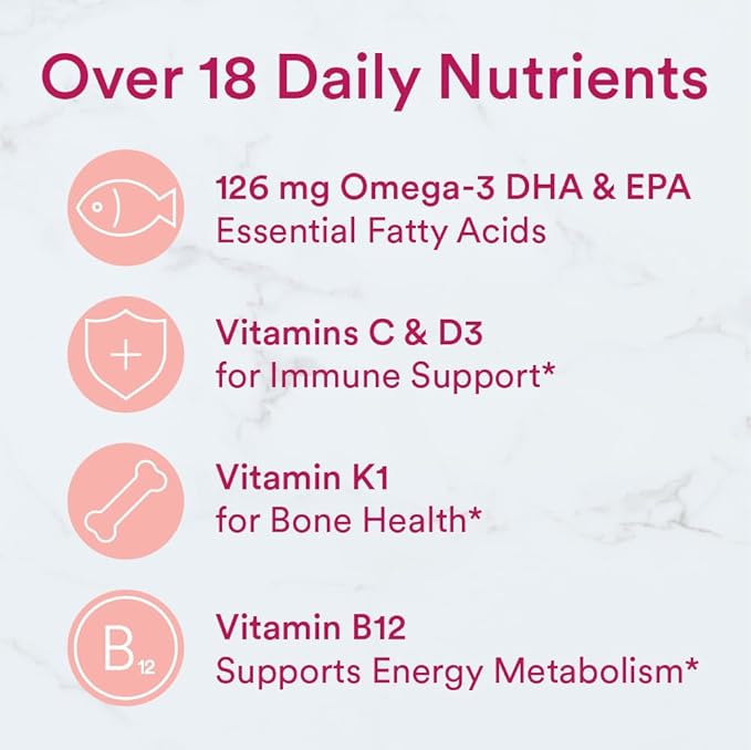 SmartyPants Women's Multivitamin Gummies: Omega 3 Fish Oil (EPA/DHA), Methylfolate, CoQ10, Vitamin D3, C, Vitamin B12, B6, A, K & Zinc, Inositol, Gluten Free, 180 Count (30 Day Supply)