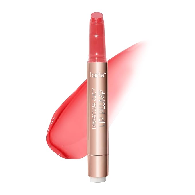 tarte maracuja juicy lip plump – Hydrating & Volumizing Lip Plumper Gloss Balm with Nourishing Hyaluronic Acid, Plumps & Moisturizes, Vegan & Cruelty-Free, full size, poppy