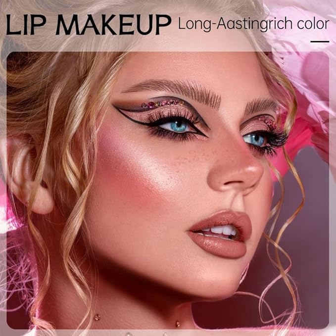 Dusty Rose Matte Lip Liner Pencil – Smooth & Moisturizing Lip Pencil for Precise Contour, Rich Color Payoff, Lightweight Everyday Lip Makeup, Twist-Up Design,01#